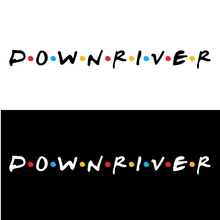 Downriver "Friends" TV Show Style Font Ladies' short sleeve t-shirt
