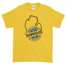Born & Raised Downriver With Michigan Short-Sleeve T-Shirt (11 colors)