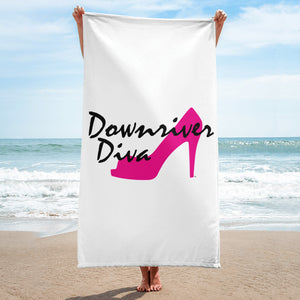 Downriver Diva Beach Towel