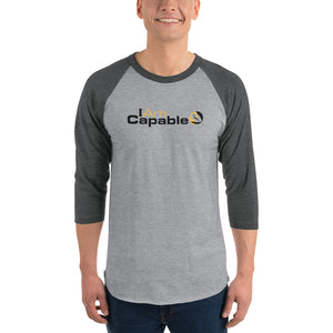 I Am Capable 3/4 sleeve raglan shirt (2 Colors)